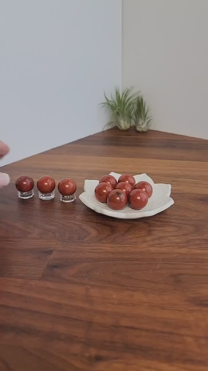 Red Jasper Mini Sphere: Christmas Crystal Collection (20mm)