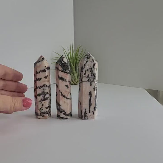 Pink Zebra Stripe Towers | Pink Zebra Jasper Point | Choose Your Own Point!