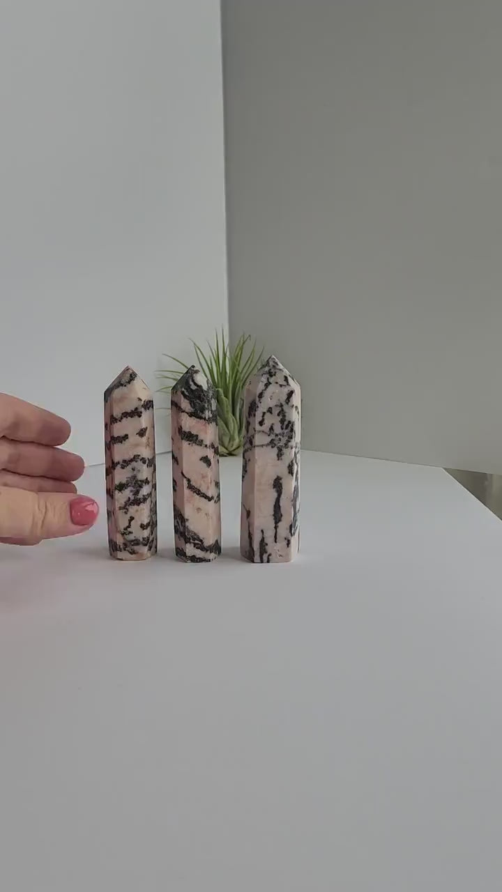 Pink Zebra Stripe Towers | Pink Zebra Jasper Point | Choose Your Own Point!