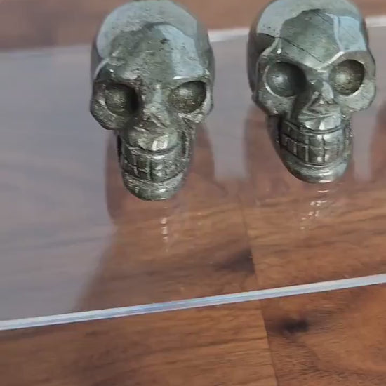 Pyrite Skull | Fool's Gold Skull Carving | High Quality Pyrite Skeleton Head | Intuitivly Chosen