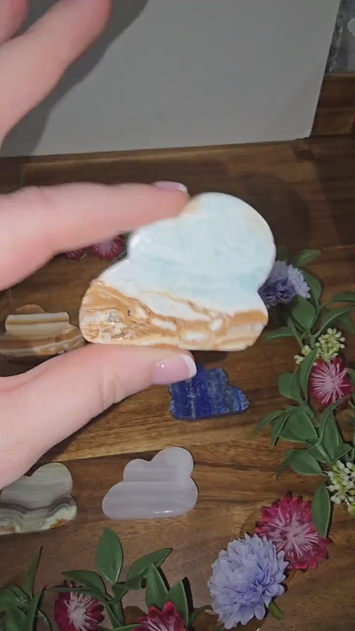 Crystal Cloud: Blue Afghanite, Lapis Lazuli, Calcite, Onyx, Aragonite