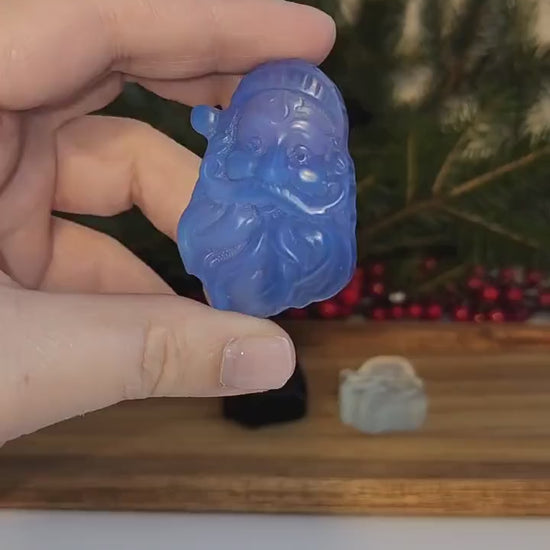 Santa Claus Crystal: Opalite, Obsidian, Fluorite Holiday Pocket Stone