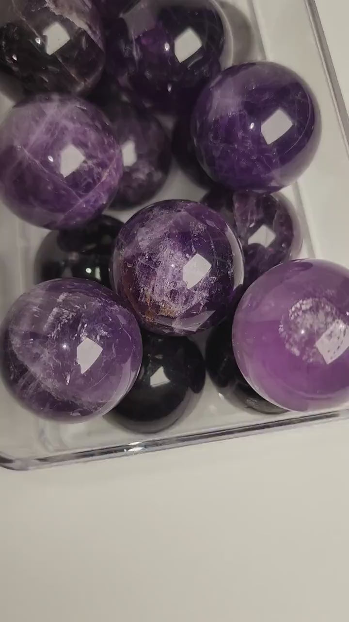 Deep Purple Amethyst Sphere | Dark Ame Crystal Ball | Medium Size | Halloween Decor | Teen Gift |Intuitively Chosen