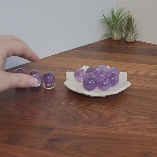 Mini Amethyst Sphere | 20MM | Sparkling Purple Crystal Ball | Small Gem Collection | Intuitively Chosen