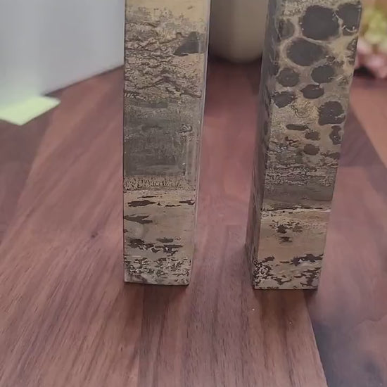 Picture Jasper Crystal Tower: Desert Scene Stone Point, Natural Home Decor (4.7")