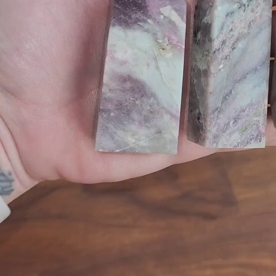 Unicorn Stone Towers | Pink Tourmaline, Smokey Quartz, Lepidolite | Intuitively Chosen