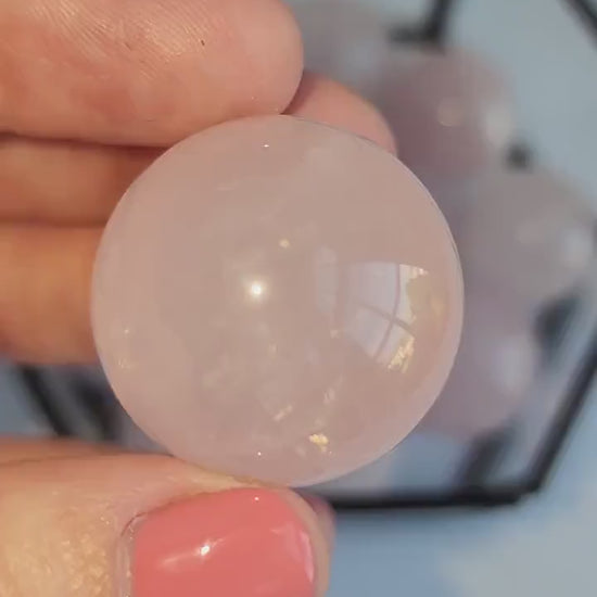 Rose Quartz Spheres, Some with Rainbow! Small size. Intuitively chosen just for you!