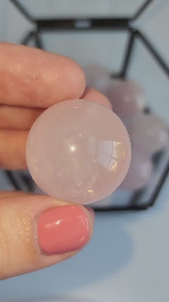 Rose Quartz Spheres, Some with Rainbow! Small size. Intuitively chosen just for you!