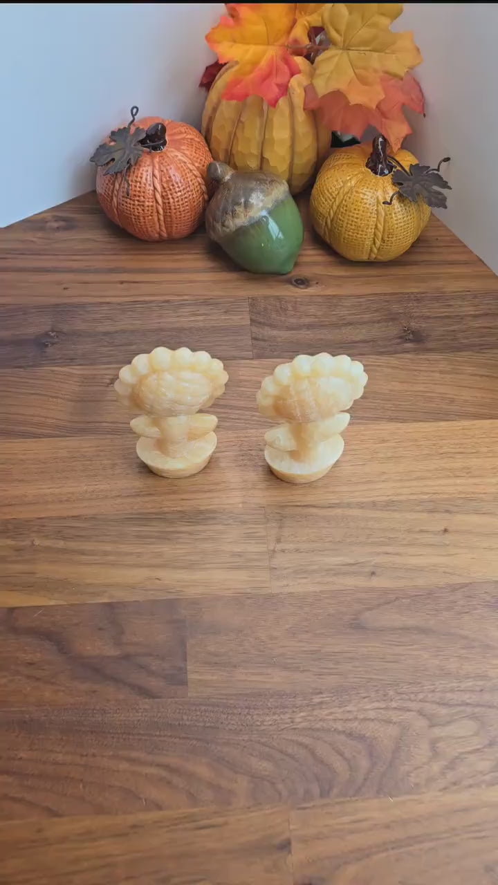 Yellow Calcite Sunflower: 3D Crystal Carving, Fall Decor