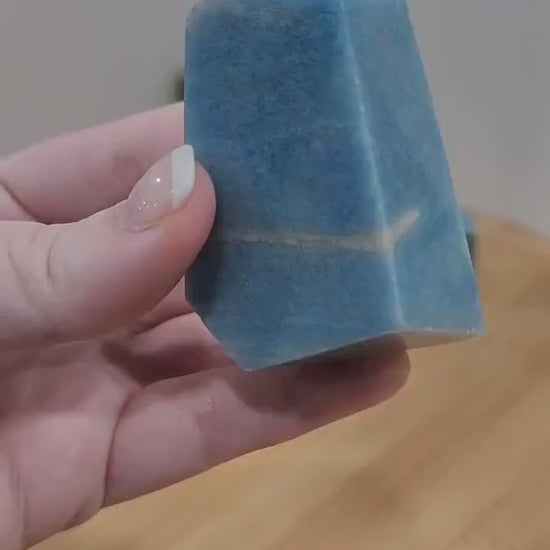 Sky Blue Trolleite Crystal Free Form: Unique Teal Mineral