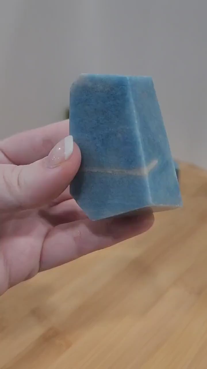 Sky Blue Trolleite Crystal Free Form: Unique Teal Mineral