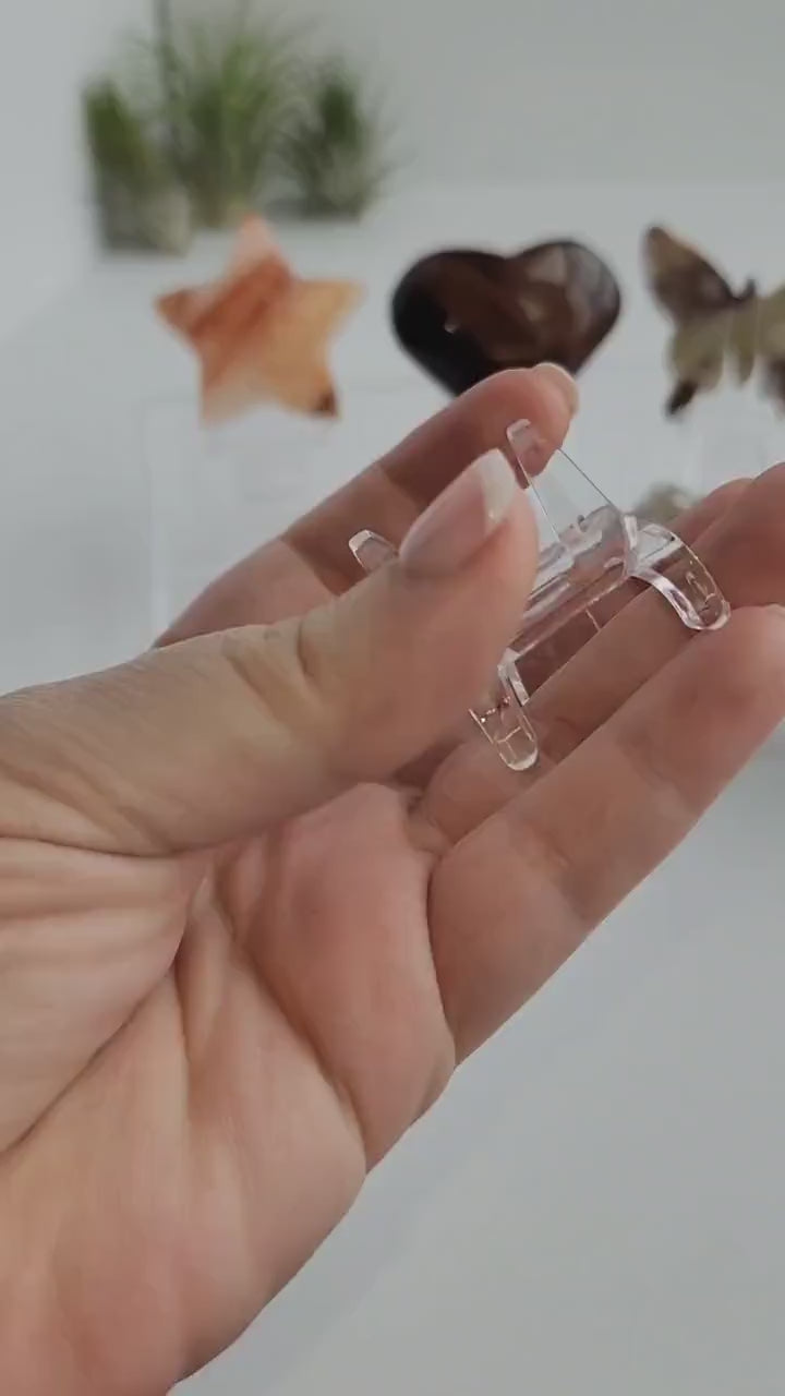 Acrylic Stands | Display Stands for Slabs, Hearts, Stars, Butterflies, and Specimens