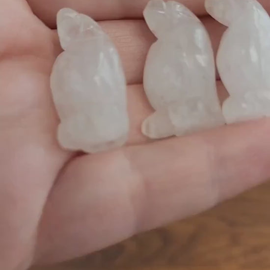 Mini Crystal Penguin | Clear Quartz Soulmate Gifts | Small White Winter Home Decor