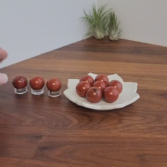 Red Jasper Mini Sphere | Red Crystal Ball | Small Sphere Collections | Christmas Crystals | Intuitively Chosen