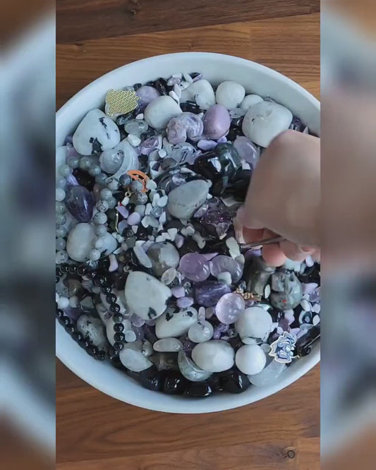 Scoop Sale! - Halloween Crystal Confetti Scoops, Witchy Mystery Mix in Spooky Season Witchy Purple, Creepy Black, Ghostly White & Green