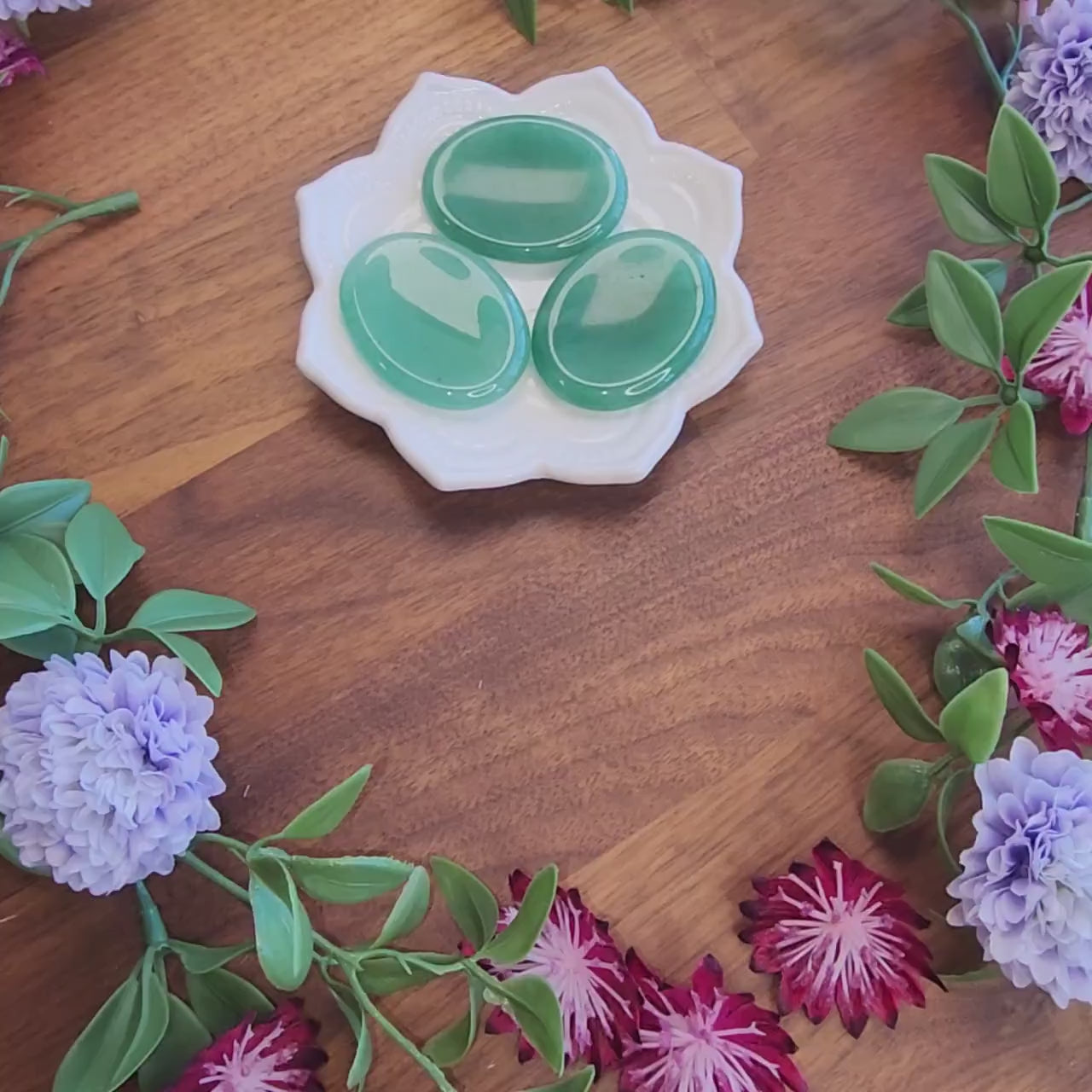 Green Aventurine Crystal Worry Stone: Shamrock Color, Sensory Fidget