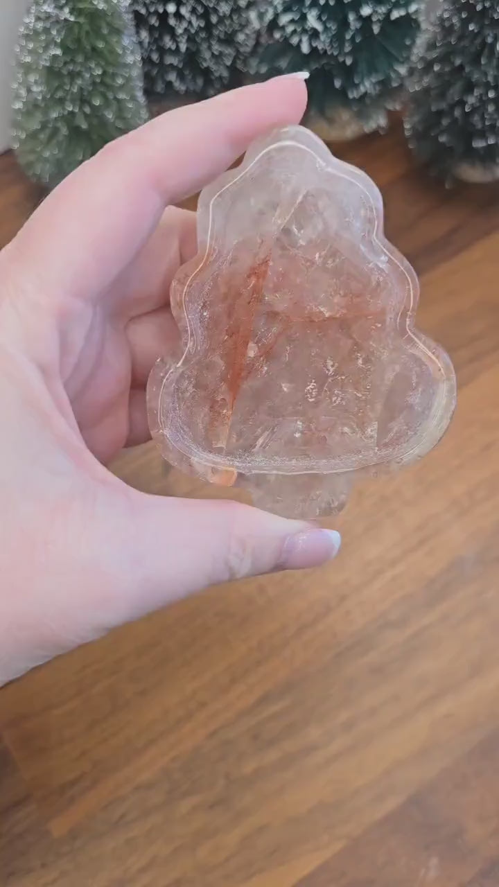 Inv - Quartz Crystal Tree Ring Dish: Holiday Home Decor