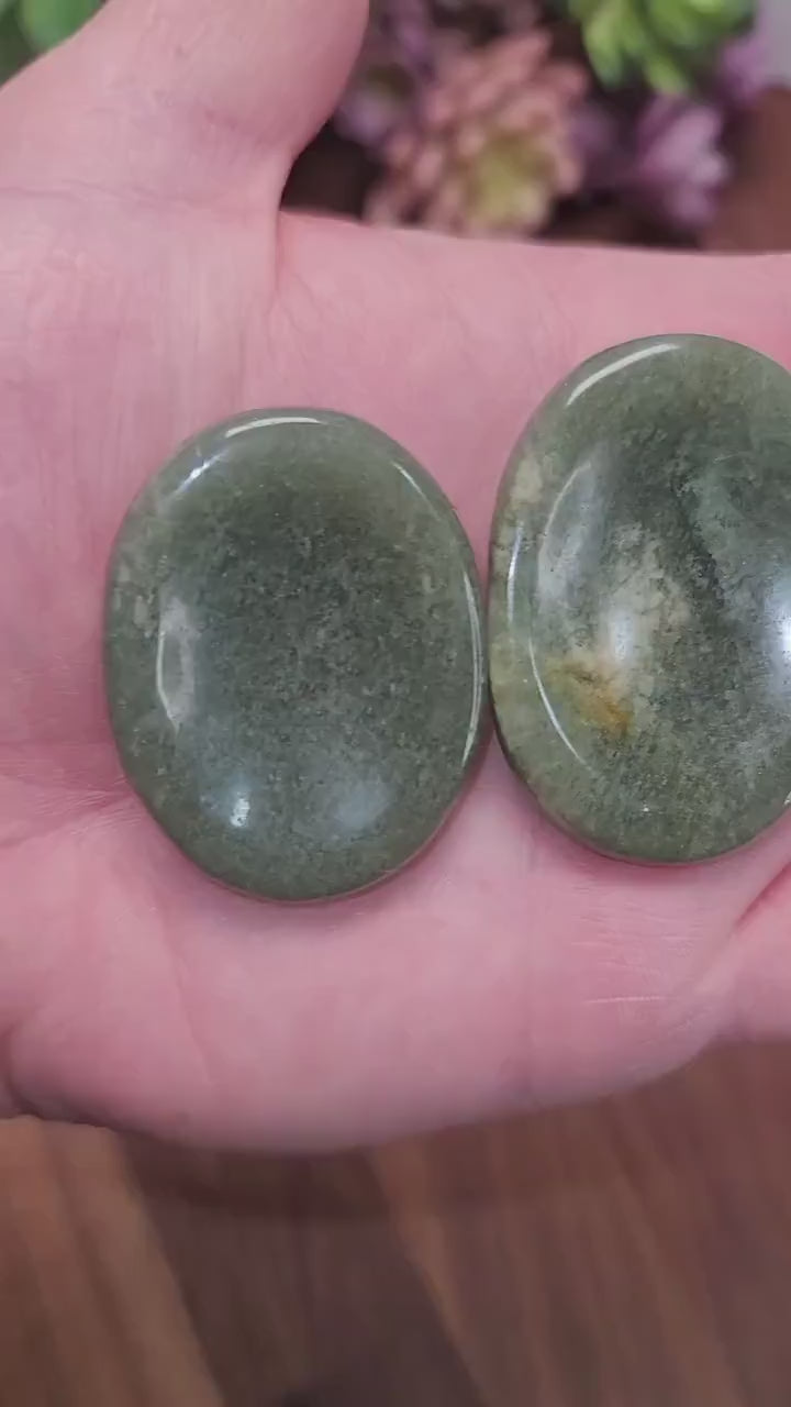 Chunky Green Aventurine Worry Stone: Natural Fidget Toy (1.9")