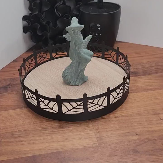 Jade Witch Carving: Green Crystal Sculpture (4.5 Inches Tall)