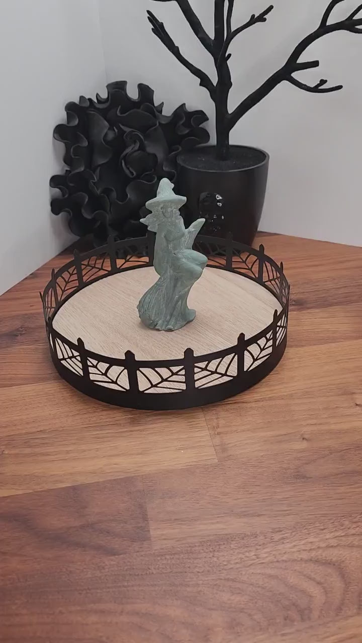 Jade Witch Carving: Green Crystal Sculpture (4.5 Inches Tall)