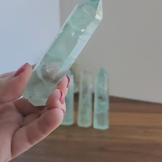 Green Fluorite Points | Green Crystal Towers | Some with Rainbow! | Intuitively Chosen