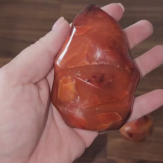 Carnelian Flame | Red Crystal Statement Piece | Home Decor | Red Orange Crystals | Meditation | Manifestation | Reiki Healing