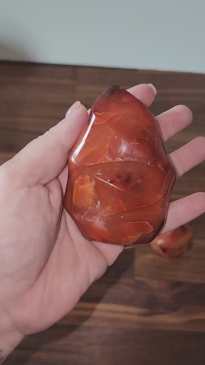 Carnelian Flame | Red Crystal Statement Piece | Home Decor | Red Orange Crystals | Meditation | Manifestation | Reiki Healing