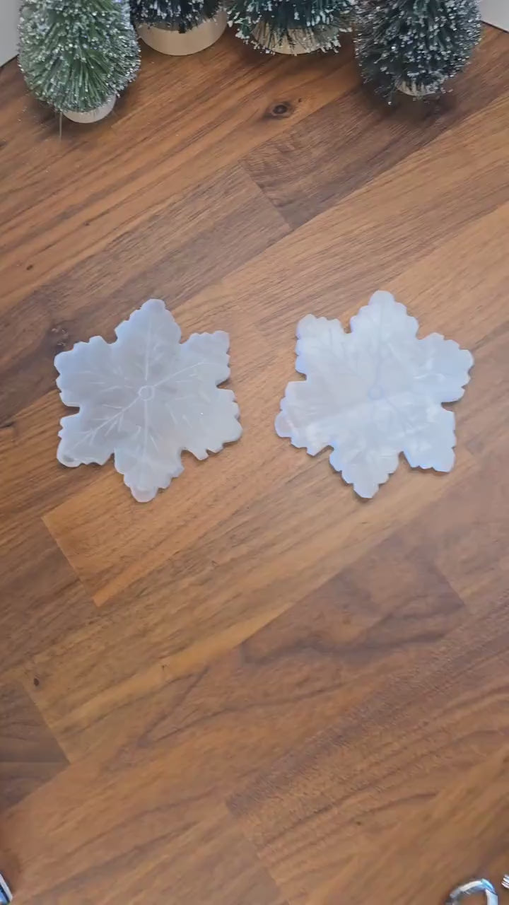 inv - Selenite Crystal Snowflake: Winter Home Decor, January Birthday Gift