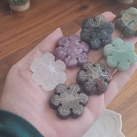 Mini Crystal Snowflake: Mineral Holiday Decor, Stocking Stuffer