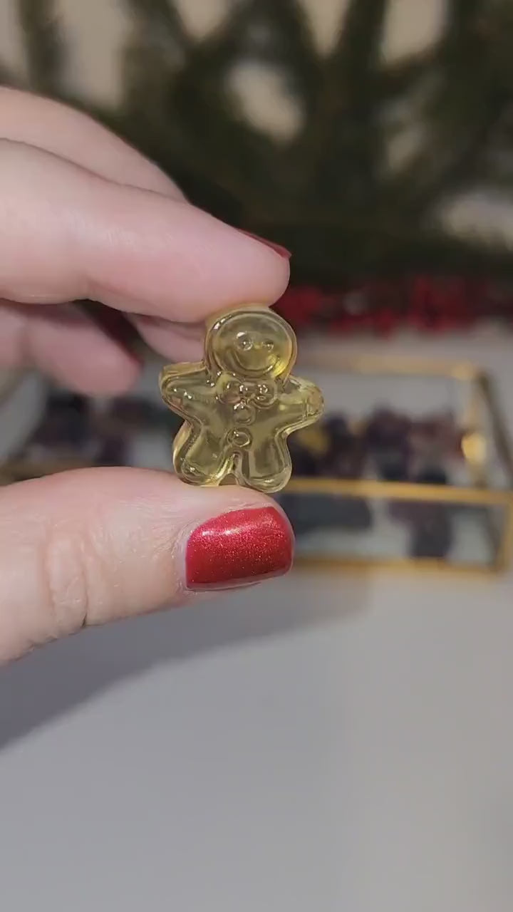 Rainbow Fluorite Christmas Carvings: Mini Crystal Figurines