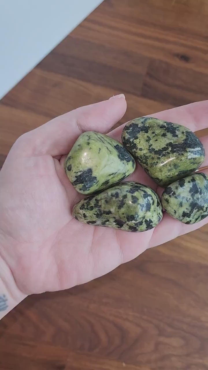 Nephrite Jade Tumbles | Large | Brazil | Lucky Girl Syndrome Crystal Confetti Add On | Green Crystals | High Quality | Intuitively Chosen