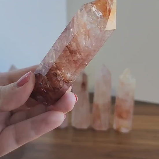 Fire Quartz Points | Red and Clear Towers | Some with Rainbow! | Intuitively Chosen