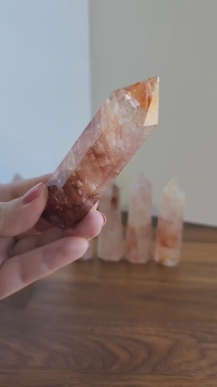 Fire Quartz Points | Red and Clear Towers | Some with Rainbow! | Intuitively Chosen