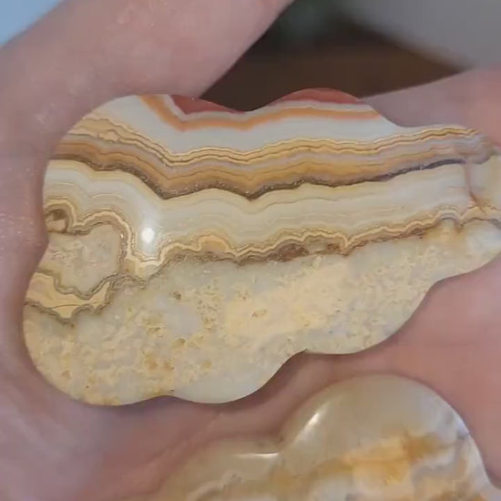 Crazy Lace Agate Cloud: Banded Mexican Crystal Carving