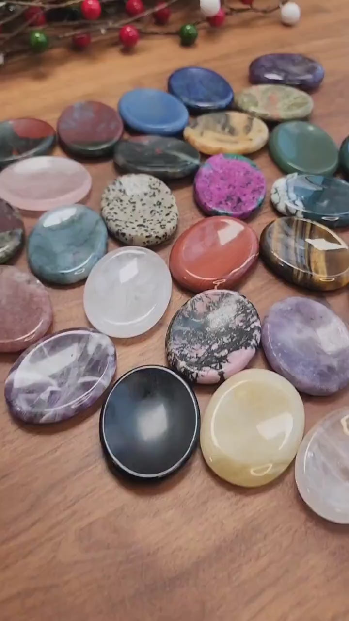 12 Day Crystal Worry Stone Advent Calendar - Mixed Natural Stones