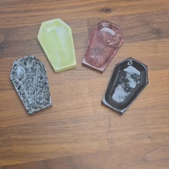 Crystal Coffin Ring Dish: Goth Witchy Jewelry Bowl