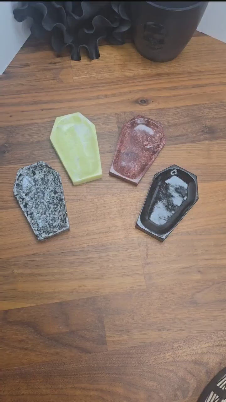 Crystal Coffin Ring Dish: Goth Witchy Jewelry Bowl