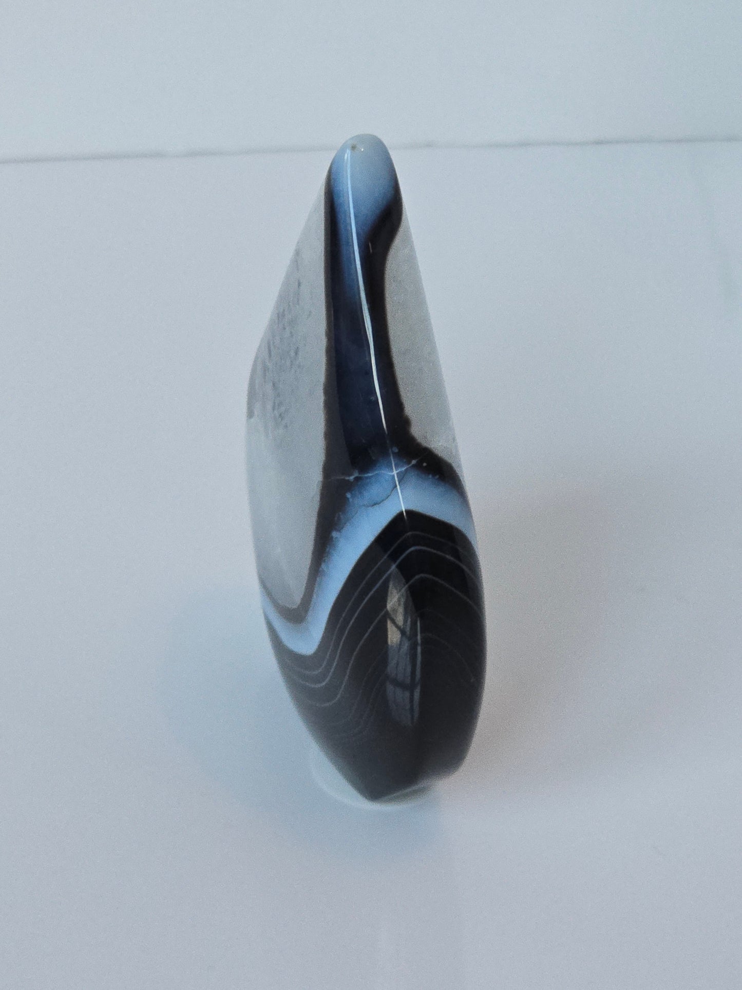 Black Banded Agate Teardrop - E