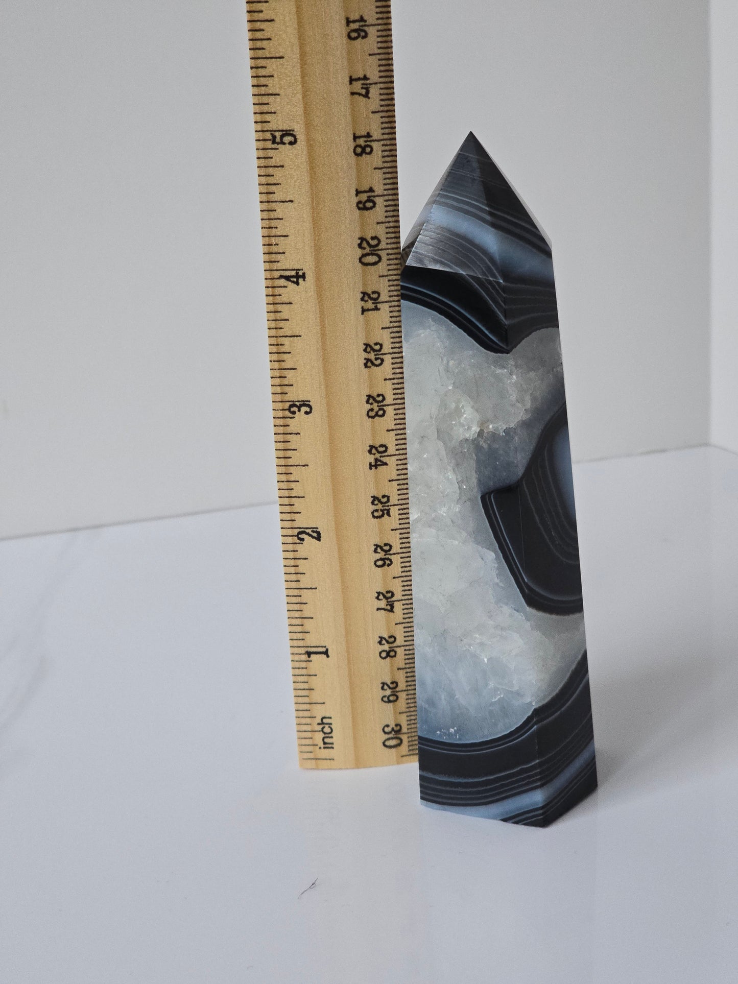 Black Banded Agate Tower - B