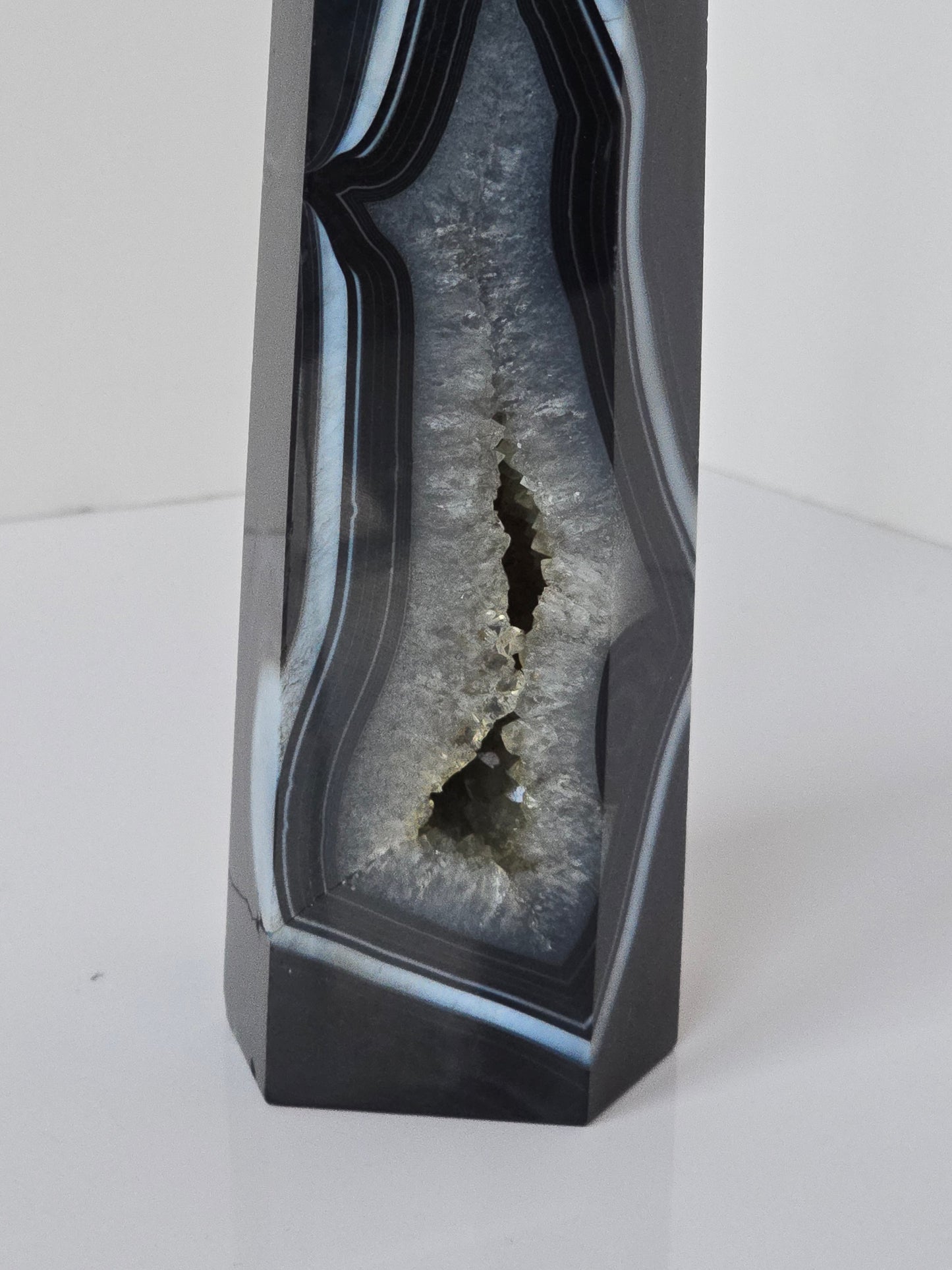 Black Banded Agate Tower - C
