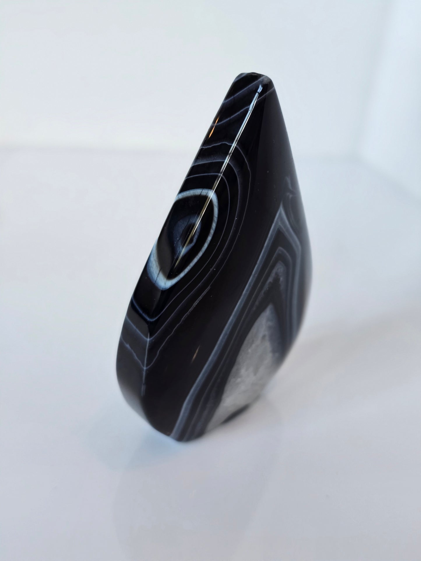Black Banded Agate Teardrop - C