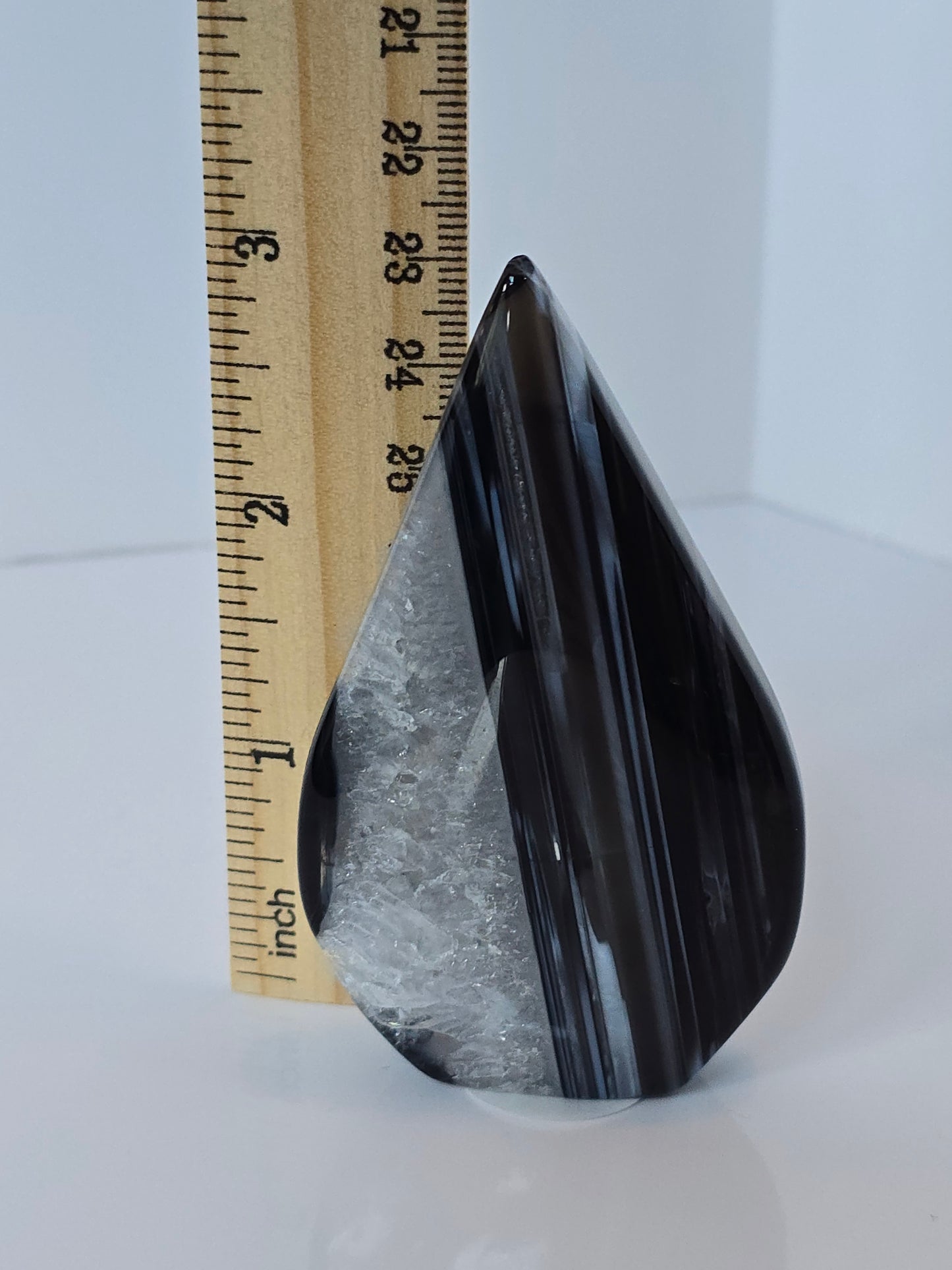 Black Banded Agate Teardrop - H