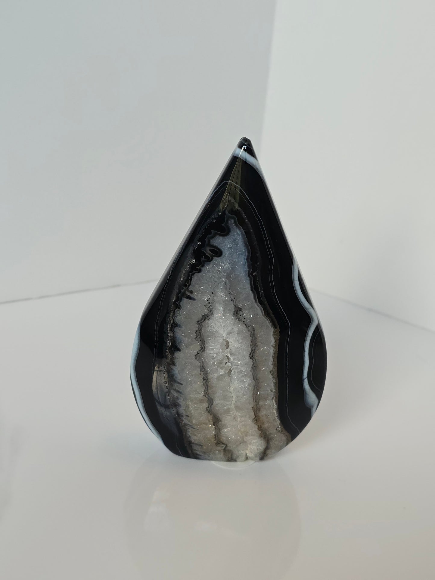 Black Banded Agate Teardrop - B
