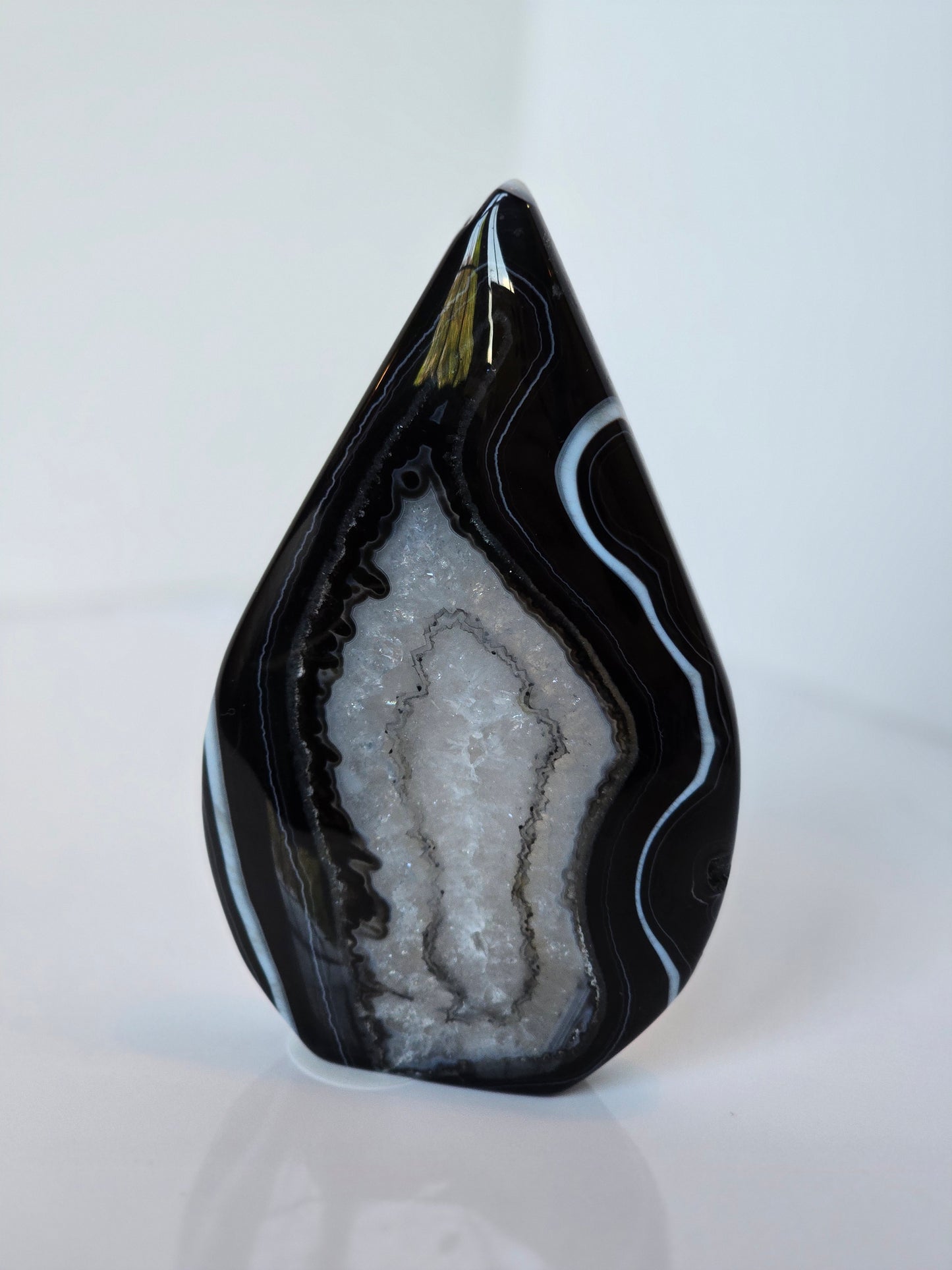 Black Banded Agate Teardrop - D