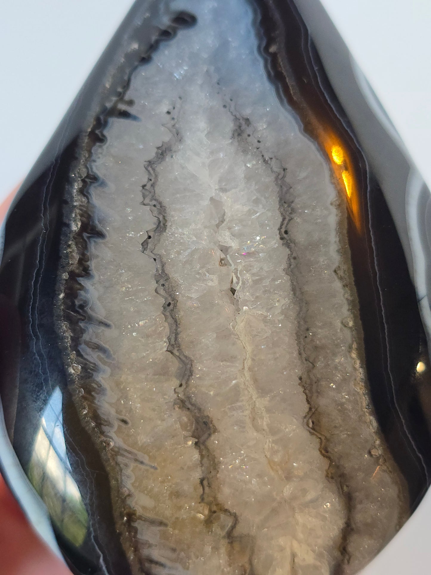 Black Banded Agate Teardrop - B