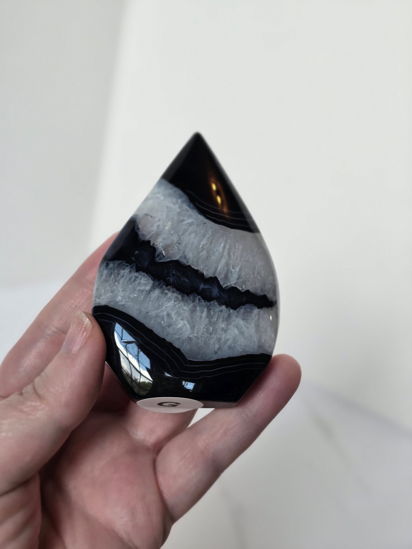 Black Banded Agate Teardrop - G