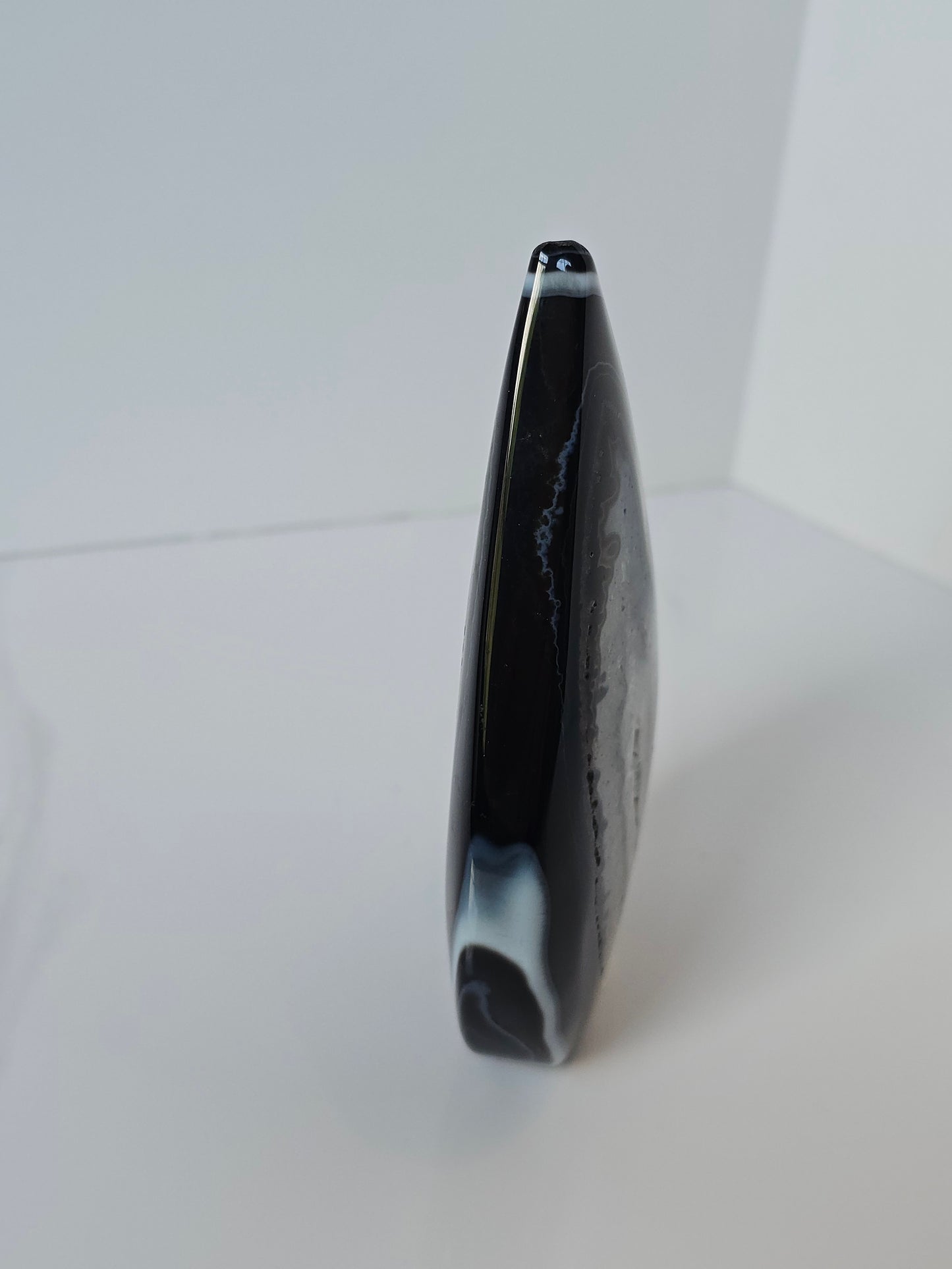 Black Banded Agate Teardrop - B