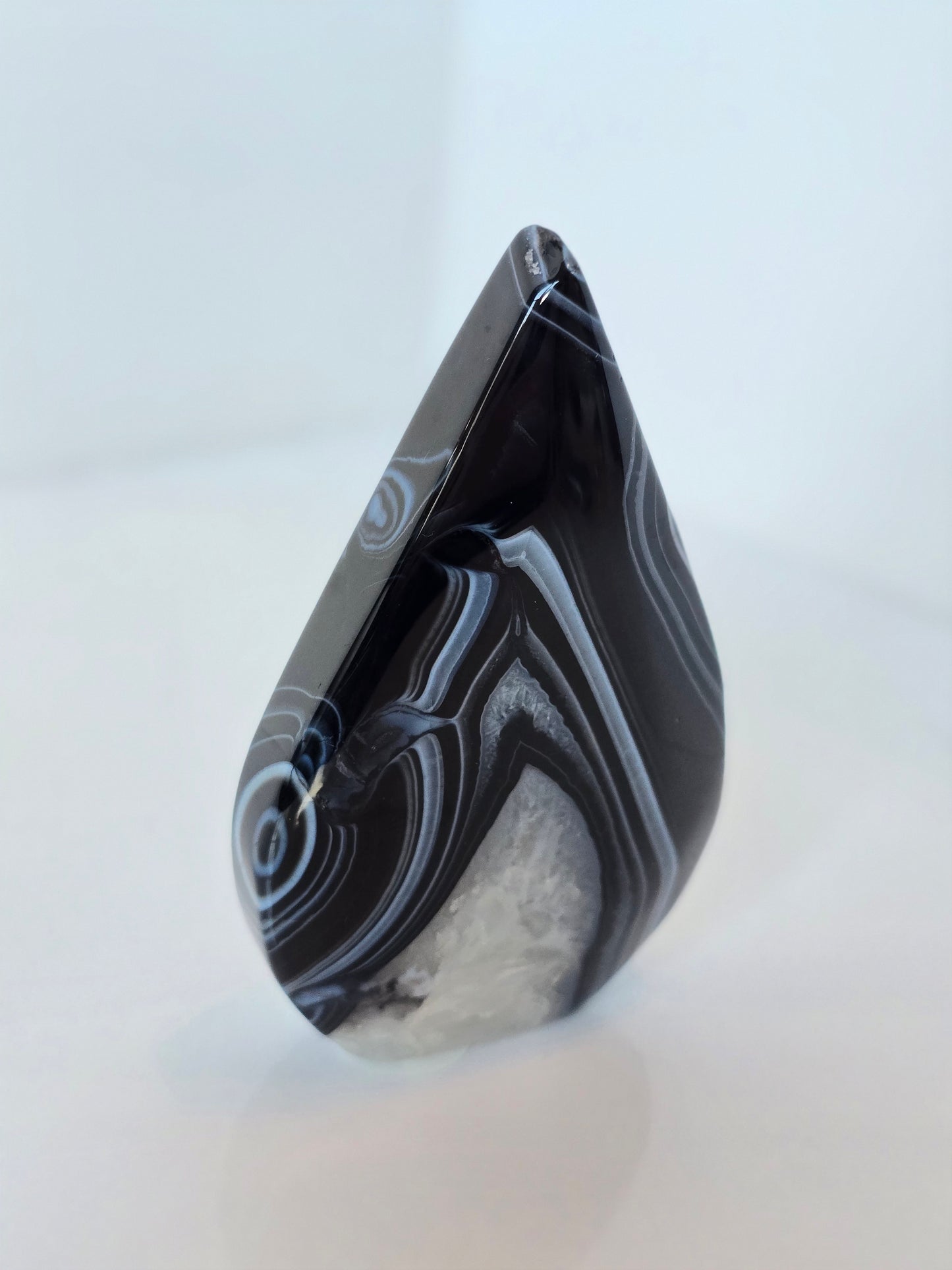 Black Banded Agate Teardrop - C