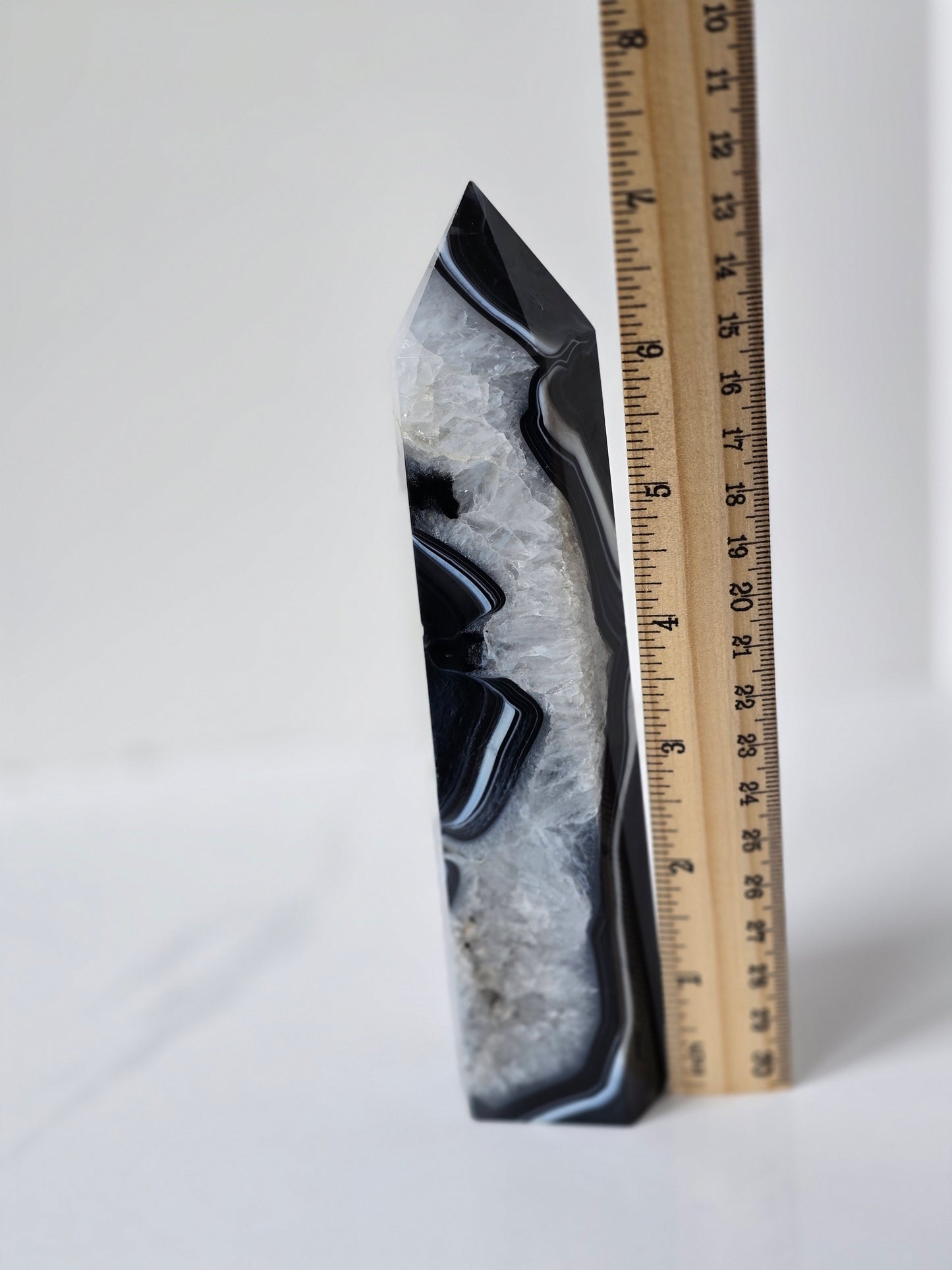 Black Banded Agate Tower - A