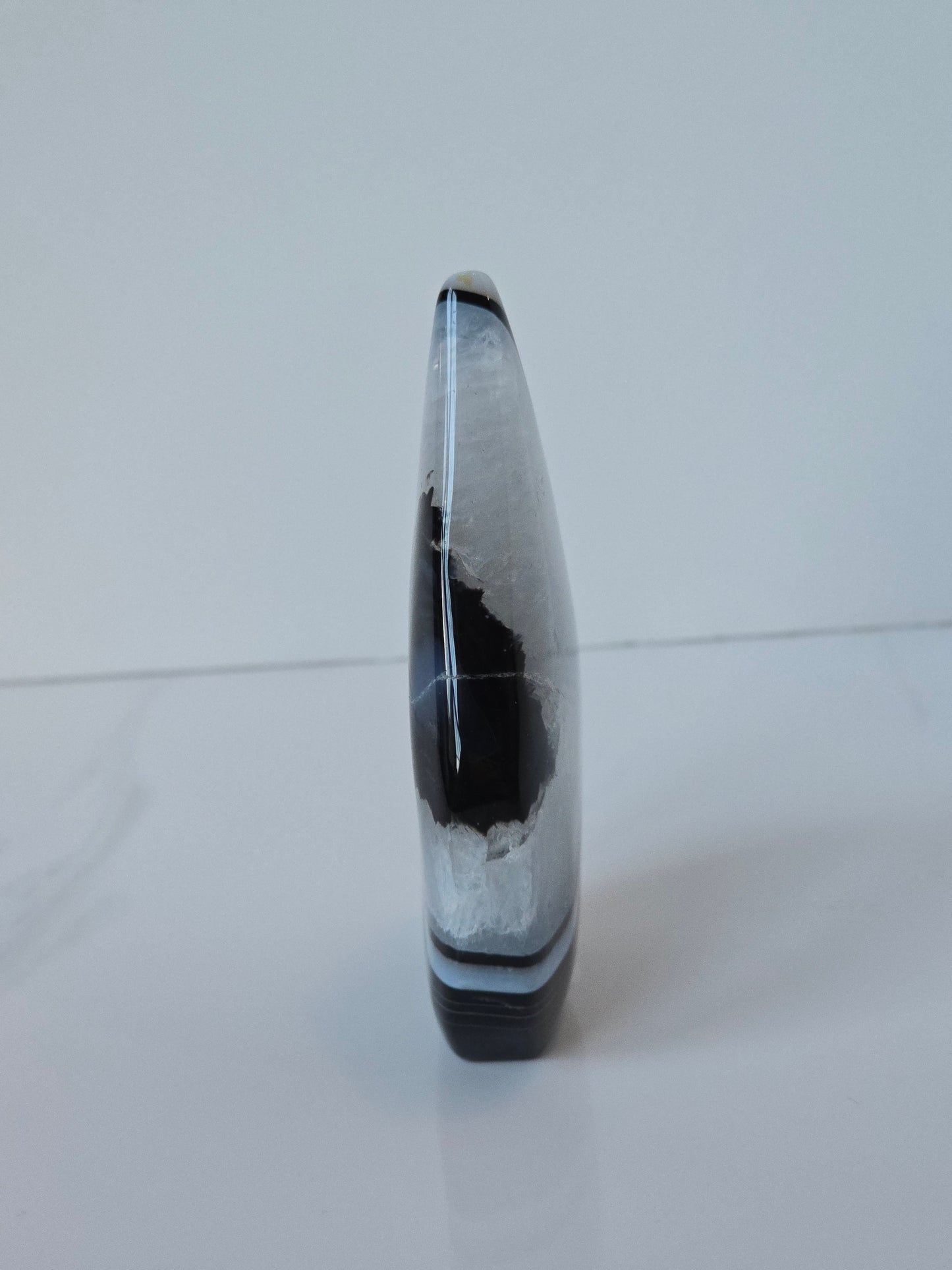 Black Banded Agate Teardrop - E